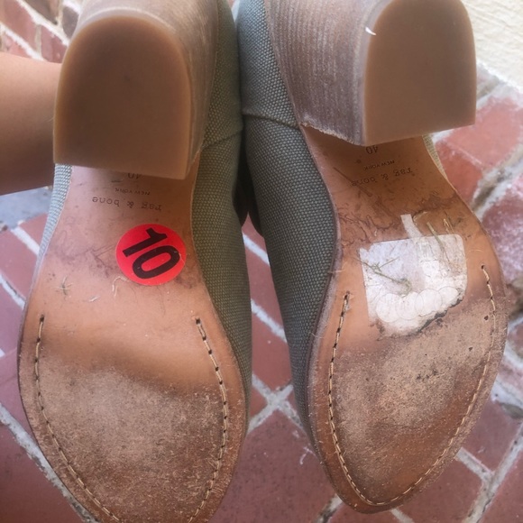 Rag & Bone Newburgh Olive Canvas Ankle Boots - Picture 5 of 5